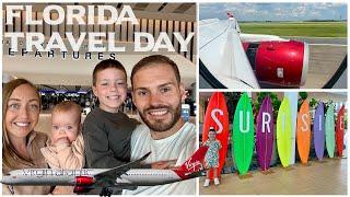 Florida Travel Day | Virgin | Manchester - Orlando - Endless Summer Surfside | Baby & 5 Year Old