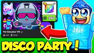 I Got INSANELY RARE ITEMS In The DISCO PARTY UPDATE In Pet Simulator 99!