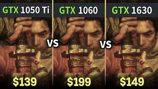 GTX 1630 vs GTX 1050 Ti vs GTX 1060 | Real Benchmark | Test in 9 Games | 1080p