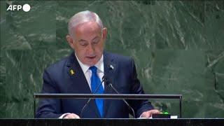 Netanyahu all'Onu: "Combatteremo fino alla vittoria totale a Gaza"