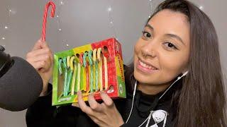 ASMR Wet Mouth Sounds - Candy Cane Eating