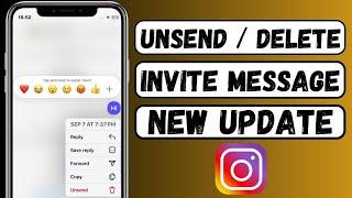 How to Unsend Invite Message on Instagram | New Update | iPhone