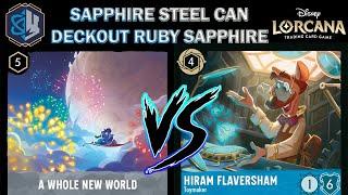  SAPPHIRE STEEL (2nd) VS RUBY SAPPHIRE (1st) - Game 2 Disney Lorcana Gameplay - 15+ INK END GAME