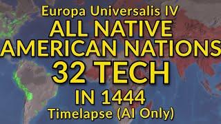 EU4 but EVERY Native American Nation has 32 Tech | AI Timelapse