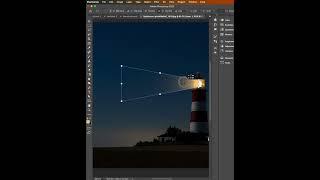 Create Light Beams in Photoshop - #shorts #photoshoptricks