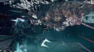 Leviathan Giant Alien Boss Fight In Space - DEAD SPACE Remake 2023 (4K 60FPS) PS5