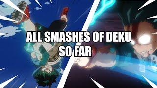 All Smashes of Deku so far | My Hero Academia (English Sub)