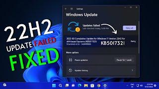 Windows 11 Version 22H2 Failed to Install | Not Installing | Cumulative Update KB5017321 Error