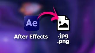 How to Export Single Frame as JPG or PNG in After Effects | AE Tutorial for Beginners