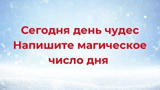 Сегодня день чудес. Напишите магическое число дня.