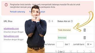 Cara Memperbaiki Masalah Ads.txt di Adsense, Peringatan Muncul Setelah Tambah Domain Baru