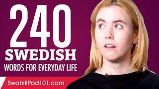 240 Swedish Words for Everyday Life - Basic Vocabulary #12