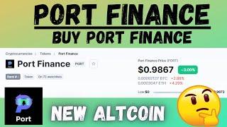 Port Finance Token  Analytics | Port Finance Crypto | PORT coin New Altcoin