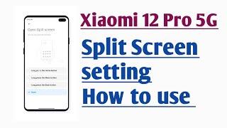 Xiaomi 12 Pro 5G Split Screen setting How to use