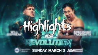 Will Ospreay vs Konosuke Takeshita | AEW Revolution 2024 | Highlights |