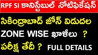 RPF SI CONSTABLE FULL NOTIFICATION 2024 DETAILS IN TELUGU | ZONE WISE VACANCIES ? EXAM DATE ?