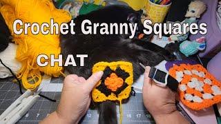 Crochet Granny Squares * We Are Sick * Crochet and Chat * Halloween Sweater