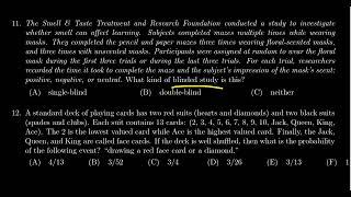 Math 1030, Exam 4 - Question 11 (Blind Study)