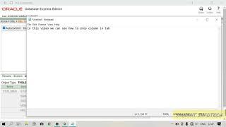 How To Drop Column in Table  |Alter Table | Oracle_10g | SAWANT INFOTECH ️