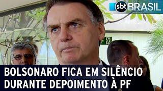 Bolsonaro fica em silêncio durante depoimento à Polícia Federal | SBT Brasil (22/02/24)