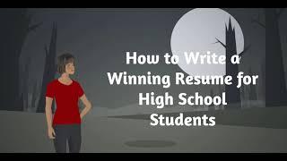 How to write a winning resume for high school students