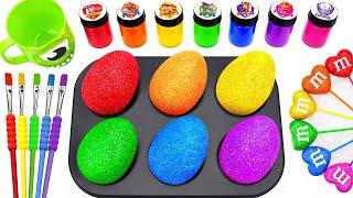 Satisfying Video Rainbow Mixing All Lollipop & Color EGGS From Rainbow Magic Candy & Cutting ASMR