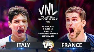 Italy vs France - Quarter Finals | Men's VNL 2024