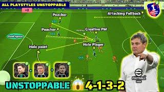 Unstoppable 4-1-3-2  OP Quick Counter Attack Formation To Destroy Opponent In eFootball 2025 ️