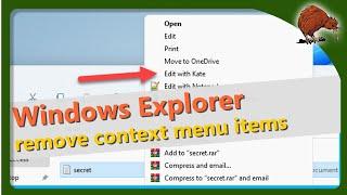 Windows: Remove entry from Explorer context menu