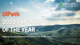 UiPath Partner of the Year 2020 - Ashling Partners