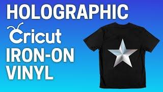 HOW TO USE CRICUT HOLOGRAPHIC IRON ON VINYL HTV // DIY Heat Transfer Shirt Tutorial for Beginners