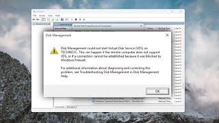 Fix: Disk Management Could Not Start Virtual Disk Service [Solution]