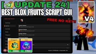 [UPDATE 24] Blox Fruits Script GUI Pastebin | DRAGON FRUIT AUTO RACE V4 AUTO FARM LEVEL *NO KEY*