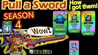 How to GET new SEASON 4 UFO Sword, UFO Aura, and UFO head UGC  - Pull a Sword