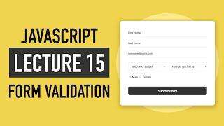 Lecture 15 - JavaScript Form Validation - Tutorial in Urdu & Hindi