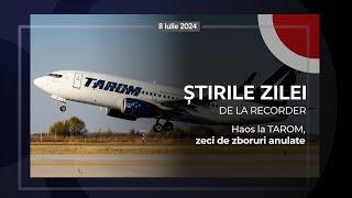 8 IULIE 2024. Haos la TAROM, zeci de zboruri anulate