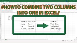 #howto Combine two columns into one in Excel?