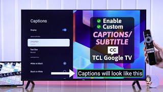 How to Turn on Captions on TCL Google TV! [Enable Subtitles]