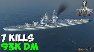 World of WarShips | Charles Martel  | 7 KILLS | 93K Damage - Replay Gameplay 1080p 60 fps