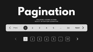 React Pagination | React Interview Questions | Machine Coding Round