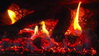  10 Hours Fireplace HD Video with Crackling Flames & Glowing Embers | White Noise