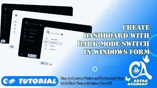 C# Create Modern Menu whit Dark Mode in Windows Form
