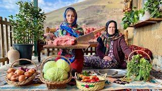 Turning Meat into Mince with an Cleaver: Cooking Cabbage Rice & Meatballs in the Village