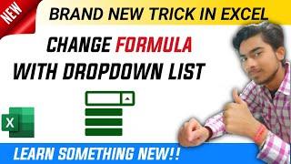 Change Formula with DropDown List ||  Change Formulas In Same Cells With Dropdown ️||
