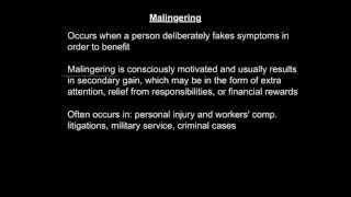 Malingering