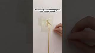 The best way to hang balloons without damaging wall | balloon decorations guide #shorts