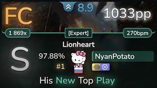 NyanPotato | Serenity - Lionheart [Expert] +HDDT 97.88% (#1 1033pp FC) - osu!