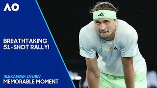 Zverev Wins Incredible 51-Shot Rally Against Medvedev | Australian Open 2024