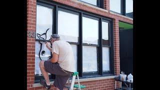 Storefront Window Painting HOW TO with Artist Josh Schultz