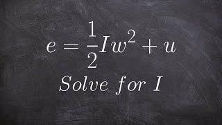 Solve a literal equation